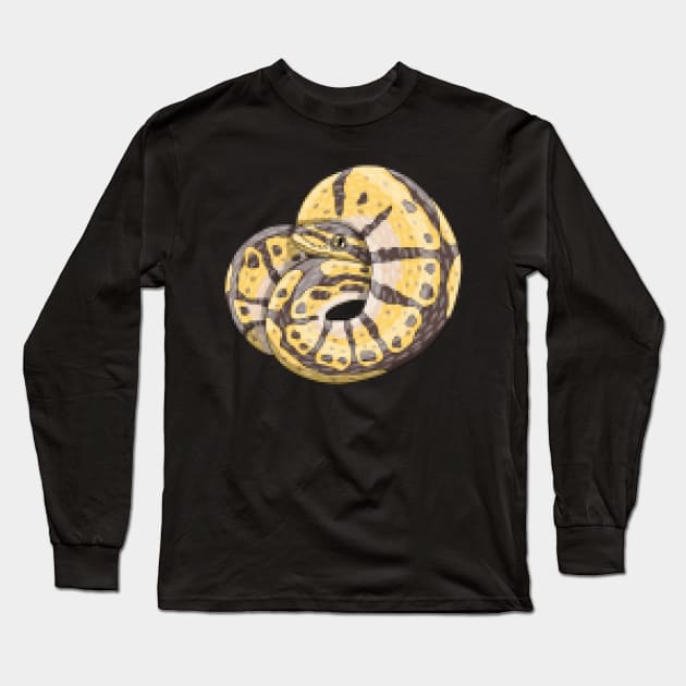 8bit bumblebee ball python Long Sleeve T-Shirt by Artbychb